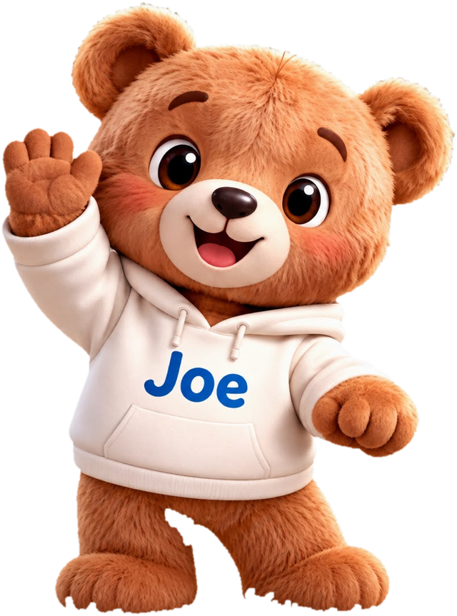 Joe, the OpinionWorld mascot, waving